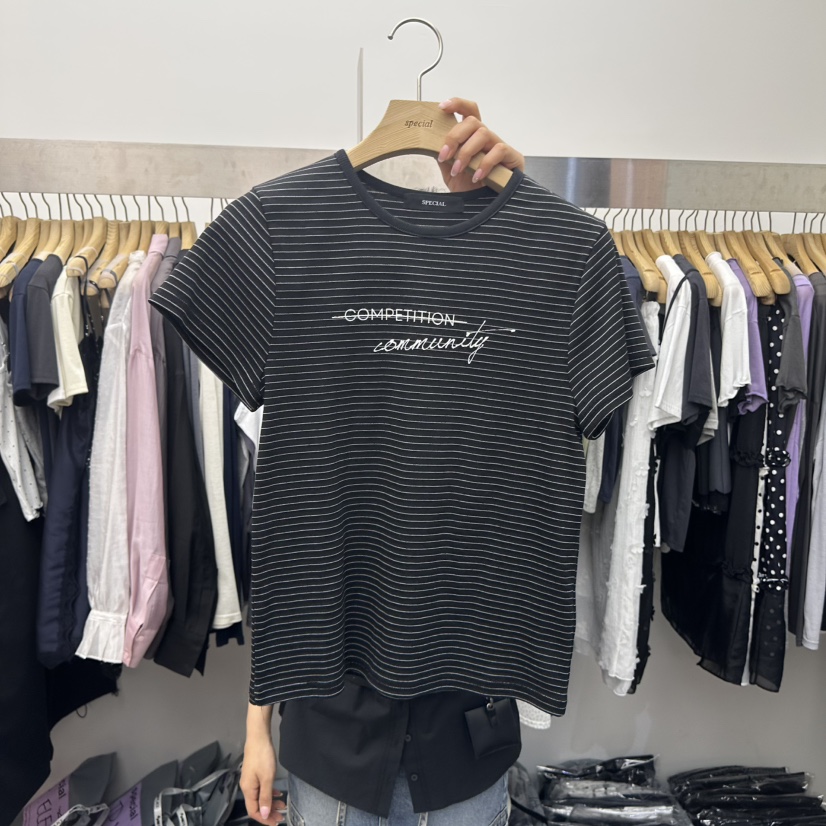 SPECIAL韓國代購女士新品推薦熱賣職業時尚休閑26春夏T恤SPECIALT恤圖色6黑色