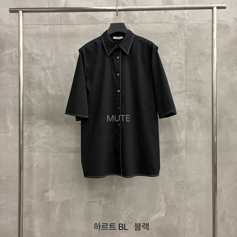 MUTE-P韓國代購女士新款人氣推薦26春夏熱賣時尚襯衫蕾絲衫MUTE襯衫/蕾絲衫圖色3黑色