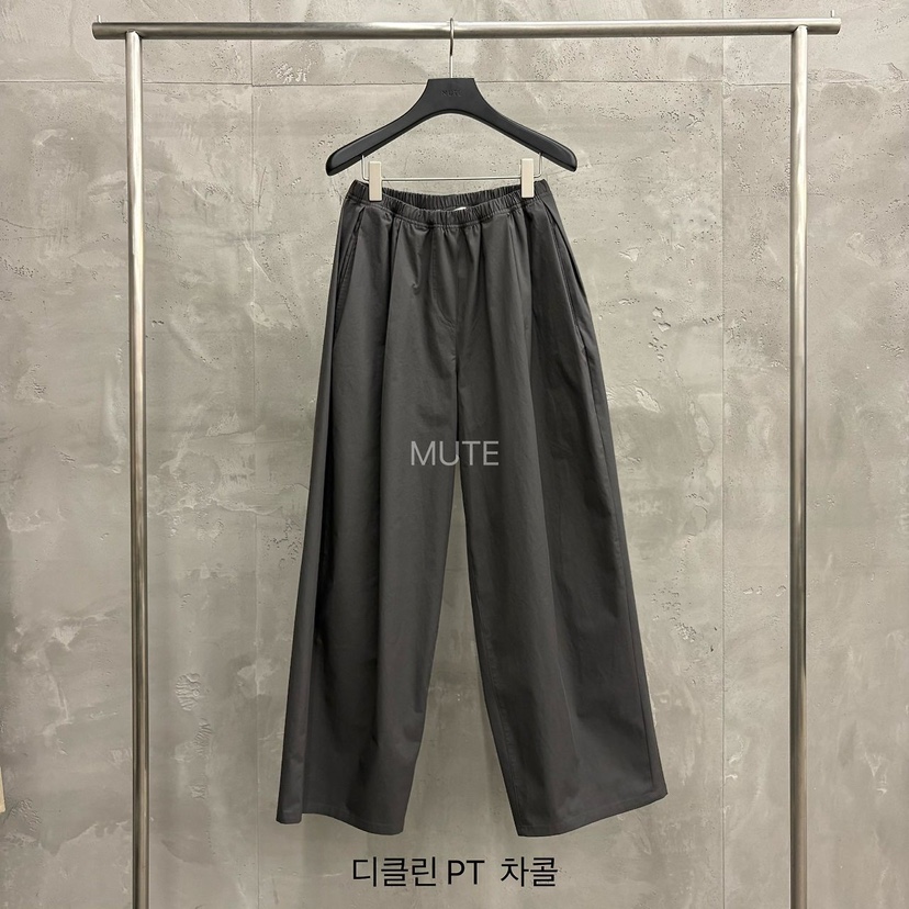 MUTE-P韓國東大門直郵女裝新品人氣熱賣職業26春夏休閑褲MUTE休閑褲圖色3墨色