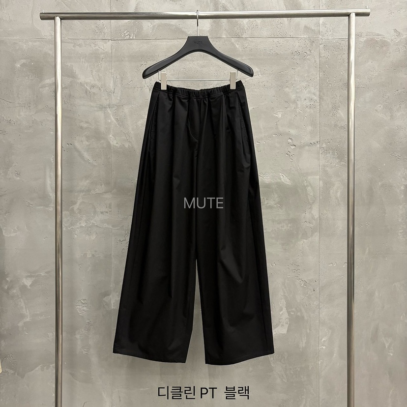 MUTE-P韓國東大門直郵女裝新品人氣熱賣職業26春夏休閑褲MUTE休閑褲圖色4黑色