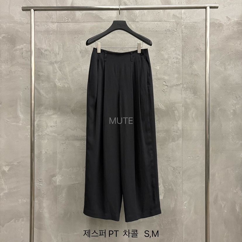 MUTE-P韓國代購女士新款推薦26春夏時尚熱賣職業人氣休閑褲MUTE休閑褲圖色2墨色