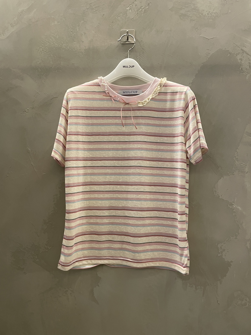 MULCUP韓國東大門代購女士新款時尚休閑26春夏職業推薦T恤MULCUPT恤圖色2
