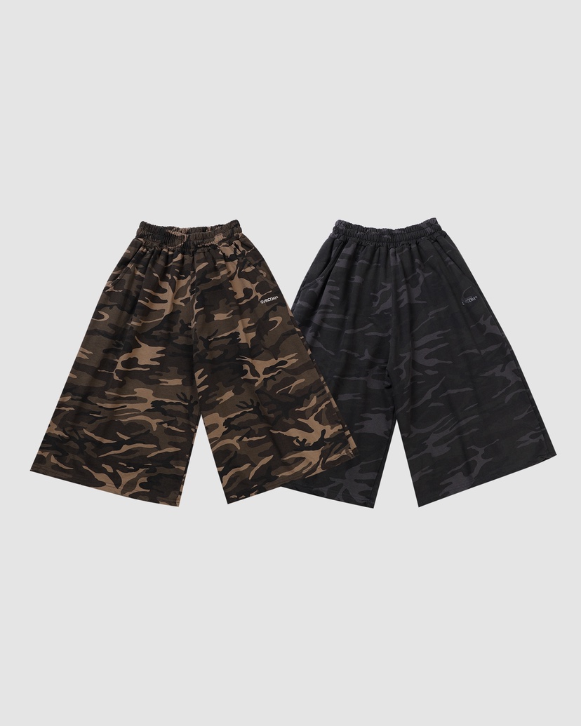 GVR COMPANY/RAWOO韓國東大門代購女裝新款推薦短褲水洗迷彩GVR COMPANY/RAWOO短褲