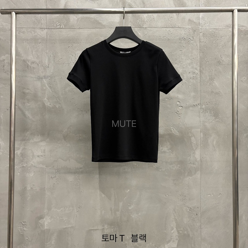 MUTE-P韓國代購女士新款休閑熱賣推薦26春夏人氣時尚T恤MUTET恤圖色6黑色