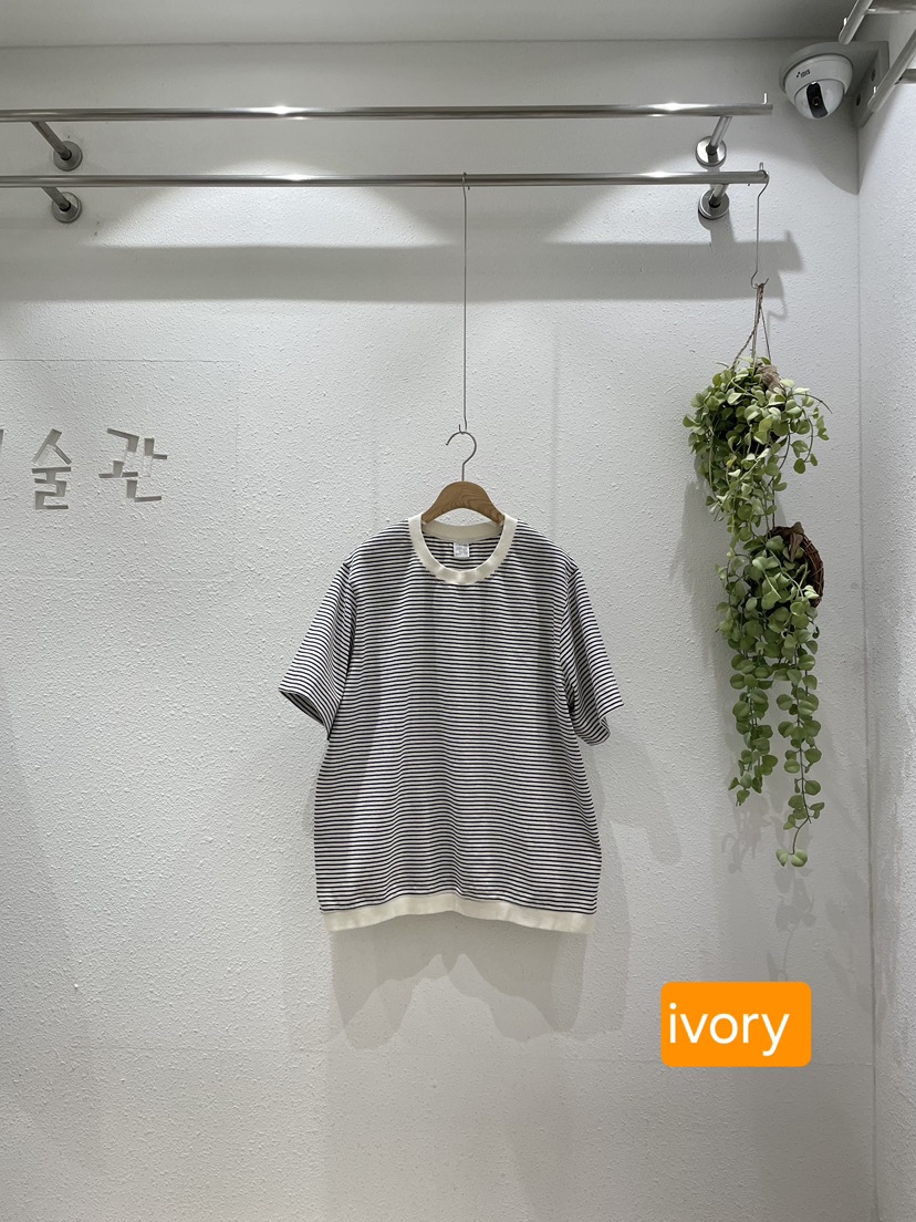 GALLERY-A韓國直郵實拍女士新品人氣休閑時尚推薦T恤條紋GALLERYT恤圖色1
