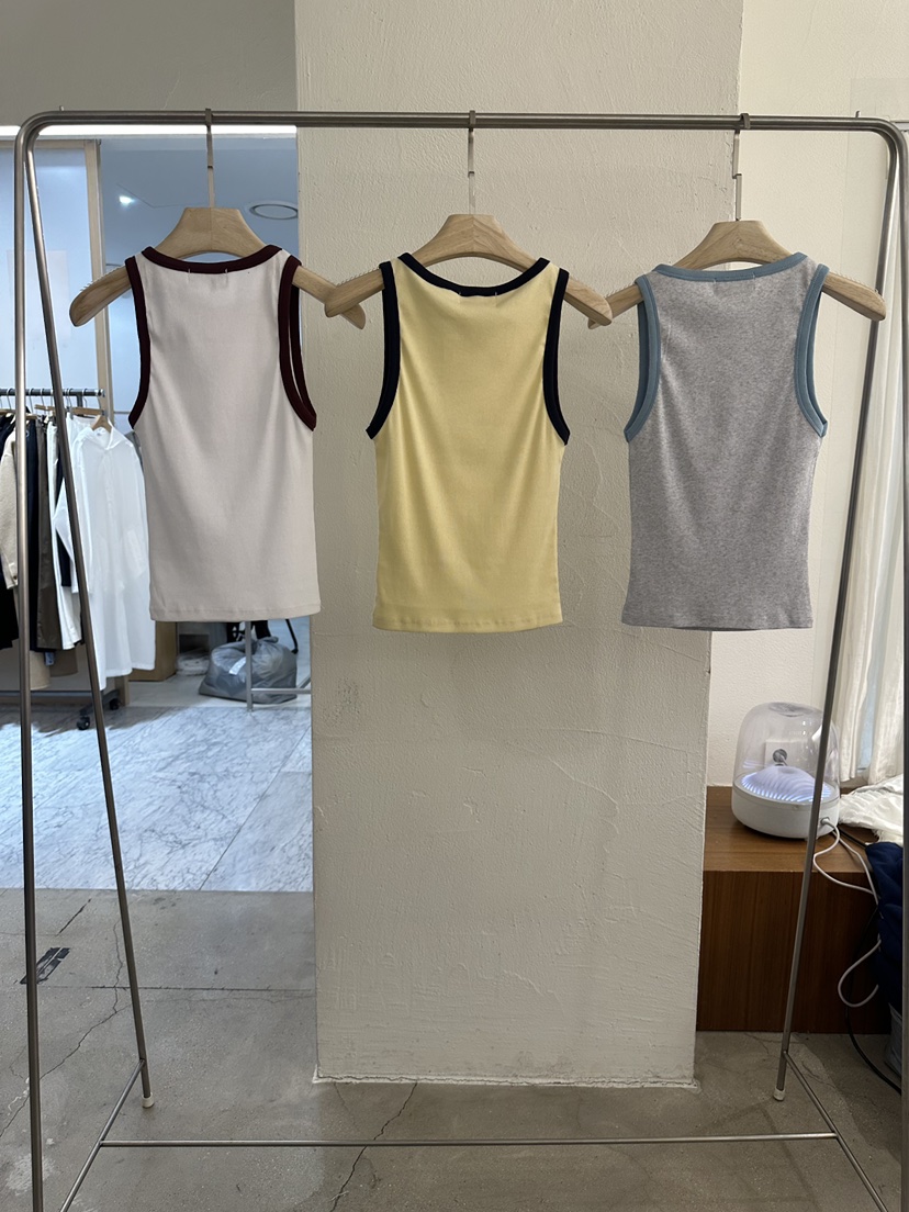 BPLAN韓國直郵實拍女士新款26春夏休閑時尚職業吊帶背心撞色BPLAN吊帶/背心