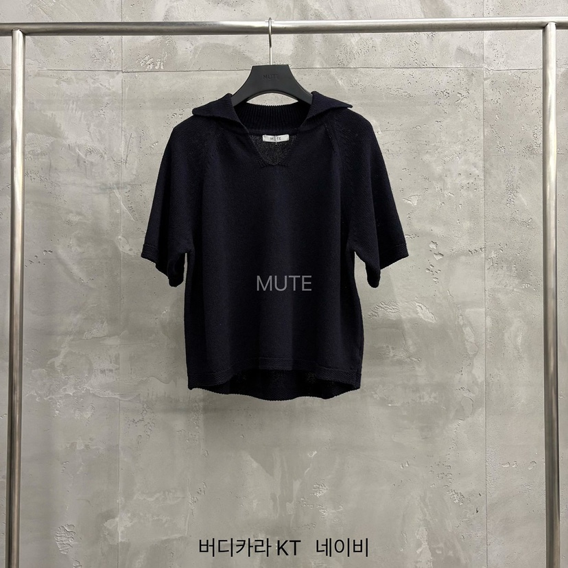 MUTE-P韓國直郵實拍女士新品26春夏職業時尚休閑人氣針織衫MUTE針織衫圖色5黑色