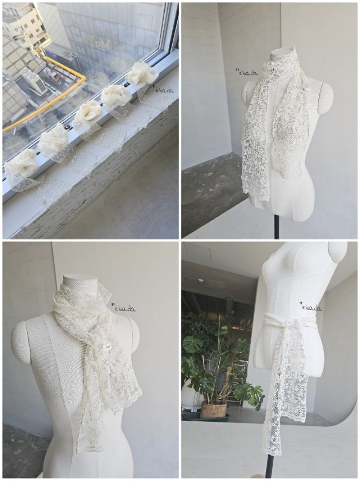 EBADA韓國直郵女裝新品時尚26春夏職業人氣推薦圍巾披肩蕾絲EBADA圍巾/披肩