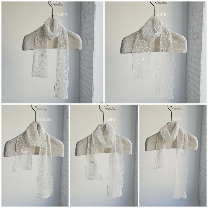 EBADA韓國直郵女裝新品時尚26春夏職業人氣推薦圍巾披肩蕾絲EBADA圍巾/披肩