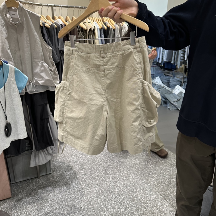 SOF韓國代購女士新品時尚熱賣休閑職業26春夏短褲不含腰帶褶皺SOF短褲