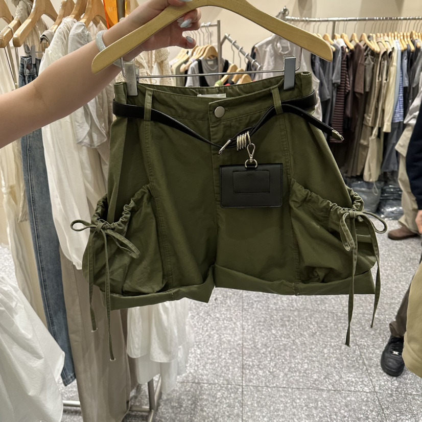 SOF韓國代購女士新品時尚熱賣休閑職業26春夏短褲不含腰帶褶皺SOF短褲圖色1