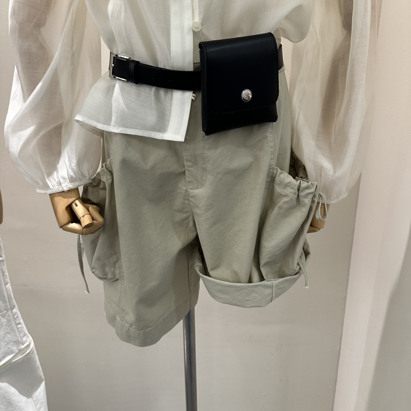 SOF韓國代購女士新品時尚熱賣休閑職業26春夏短褲不含腰帶褶皺SOF短褲圖色2