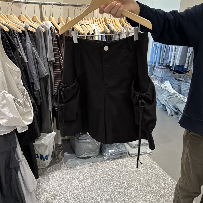 SOF韓國代購女士新品時尚熱賣休閑職業26春夏短褲不含腰帶褶皺SOF短褲圖色3