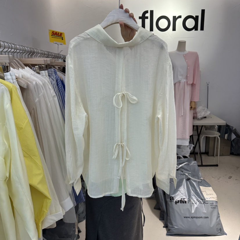 FLORAL韓國東大門代購女士新款休閑時尚熱賣推薦襯衫蕾絲衫FLORAL襯衫/蕾絲衫