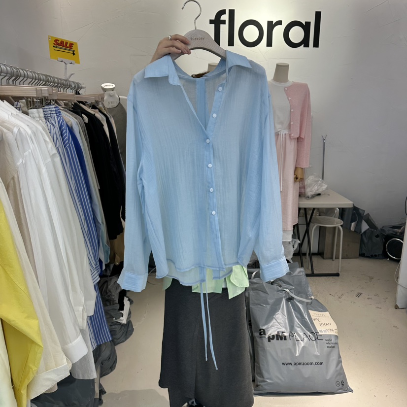 FLORAL韓國東大門代購女士新款休閑時尚熱賣推薦襯衫蕾絲衫FLORAL襯衫/蕾絲衫圖色3