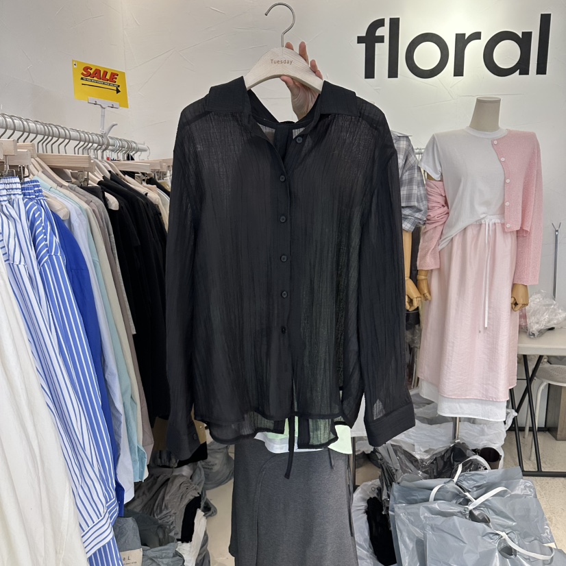 FLORAL韓國東大門代購女士新款休閑時尚熱賣推薦襯衫蕾絲衫FLORAL襯衫/蕾絲衫圖色4