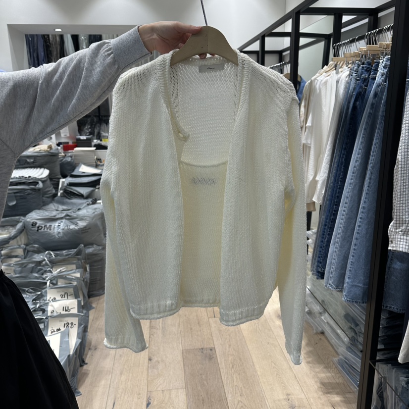 BRUNI/RICOTTA韓國直郵女裝新款熱賣時尚套裝羊毛衫開襟BRUNI/RICOTTA套裝圖色1