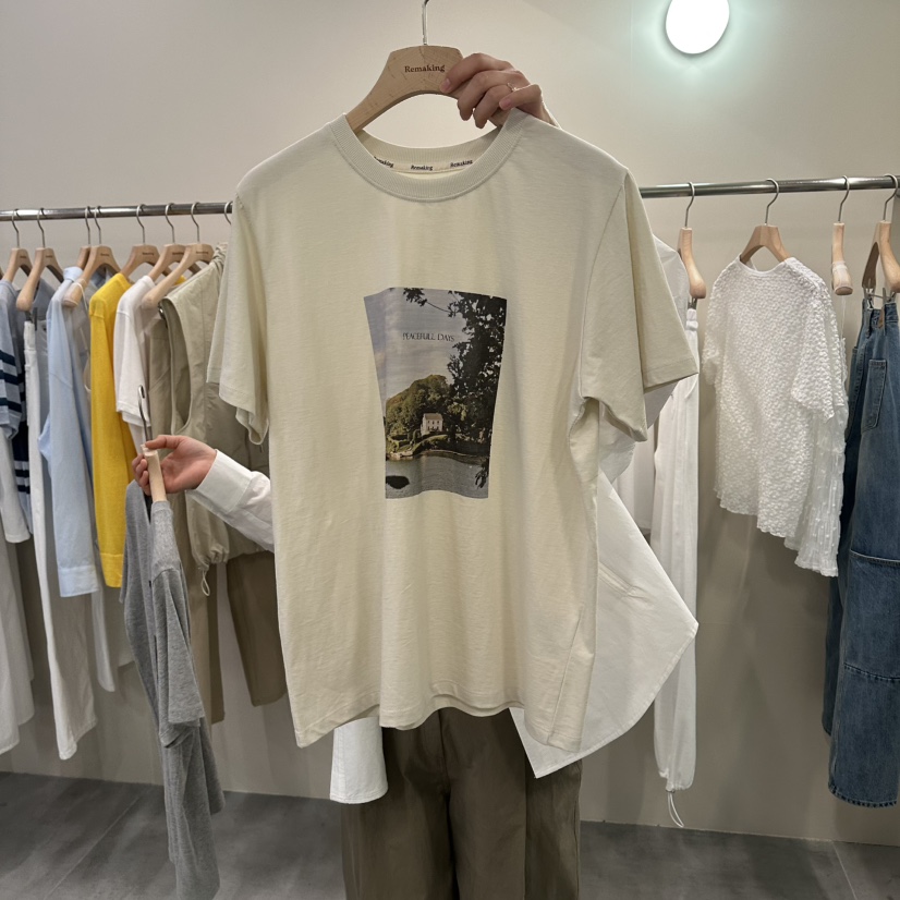 URBANSTORY/REMAKING韓國東大門代購女裝新款26春夏時尚T恤Remaking/URBANSTORYT恤圖色2