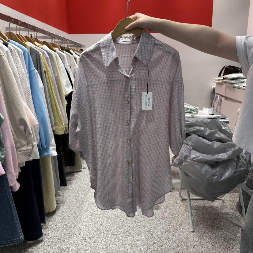 ATPZ韓國東大門直郵女士新款熱賣職業休閑推薦襯衫蕾絲衫ATTENTION PLEAES襯衫/蕾絲衫圖色2