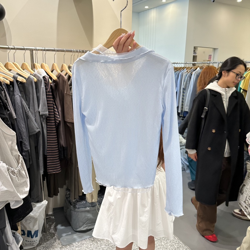 SOF韓國代購女裝新款26春夏推薦職業時尚人氣休閑長袖T恤SOF長袖T恤