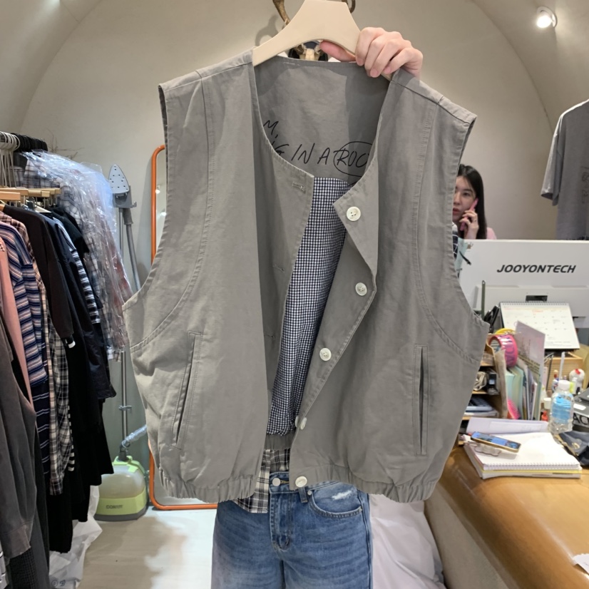 BLACKFRIDAY韓國東大門直郵女裝新款26春夏職業馬甲兩面穿BLACK FRIDAY馬甲圖色2