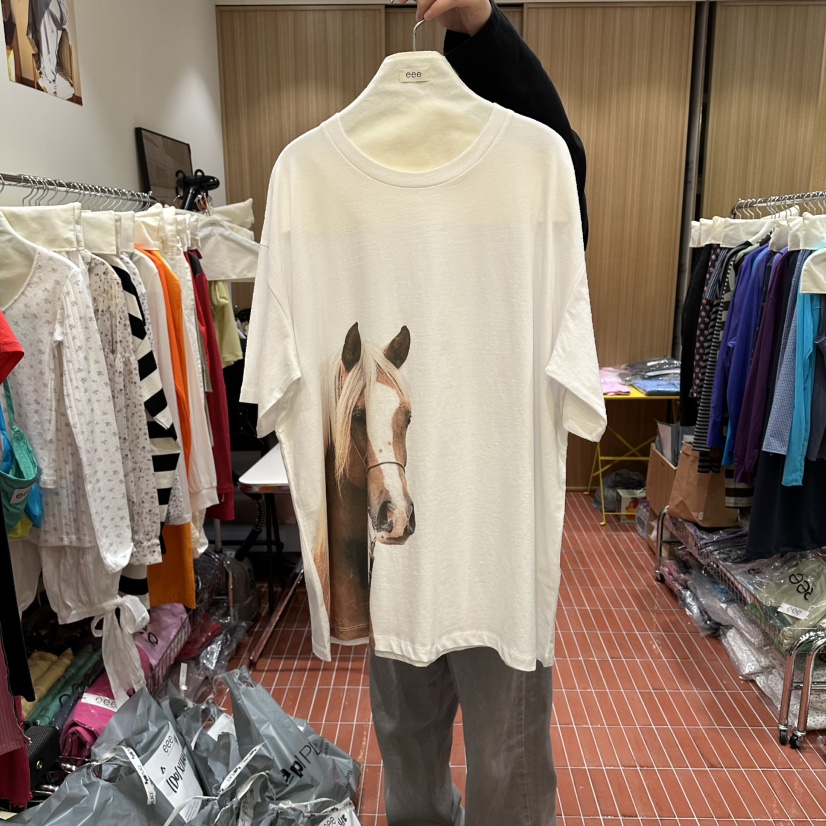 EEE韓國代購女裝新品職業熱賣人氣時尚26春夏休閑推薦T恤EEET恤圖色1