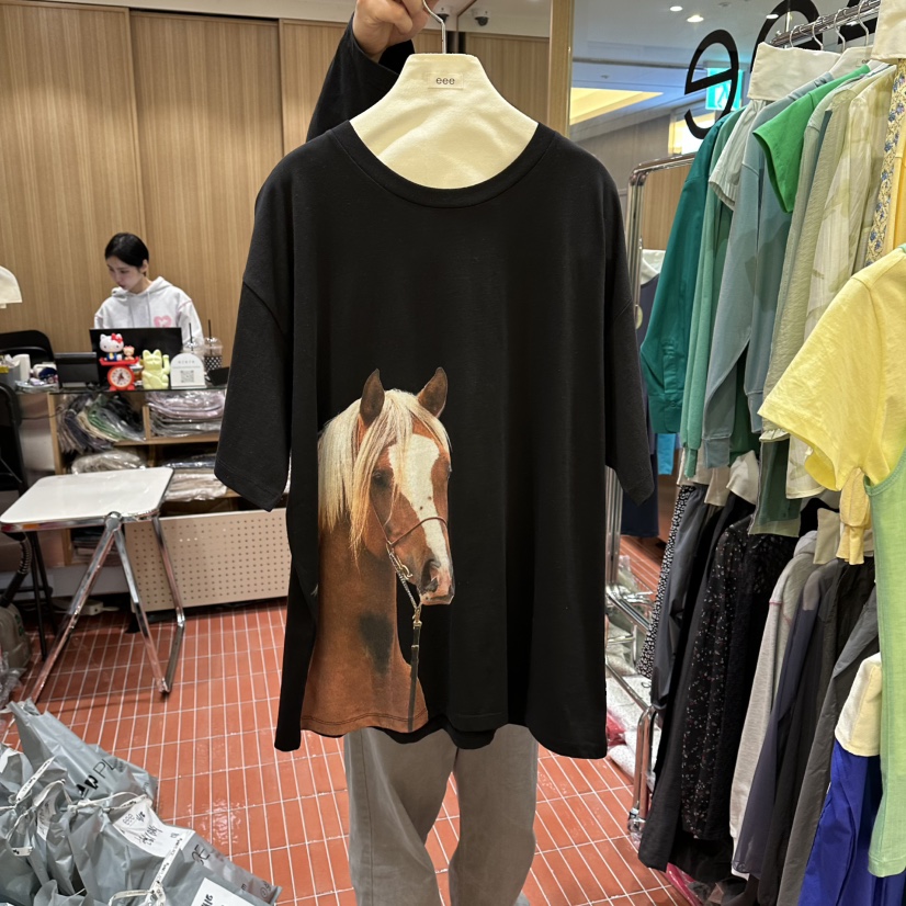 EEE韓國代購女裝新品職業熱賣人氣時尚26春夏休閑推薦T恤EEET恤圖色2