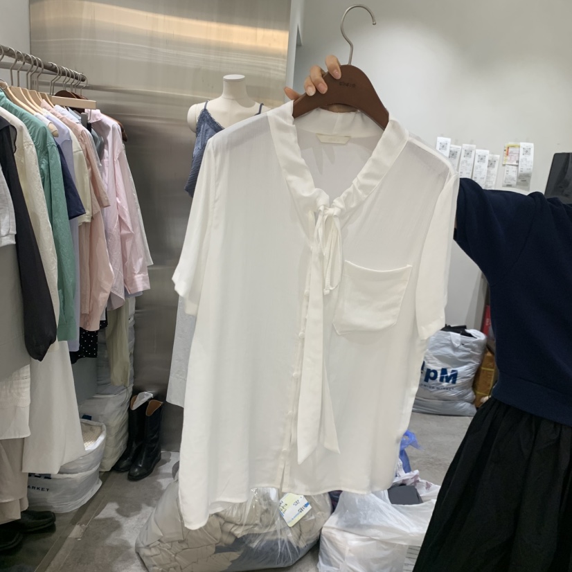 CHAE韓國直郵實拍女士新款26春夏職業人氣休閑襯衫蕾絲衫CHAE襯衫/蕾絲衫圖色1