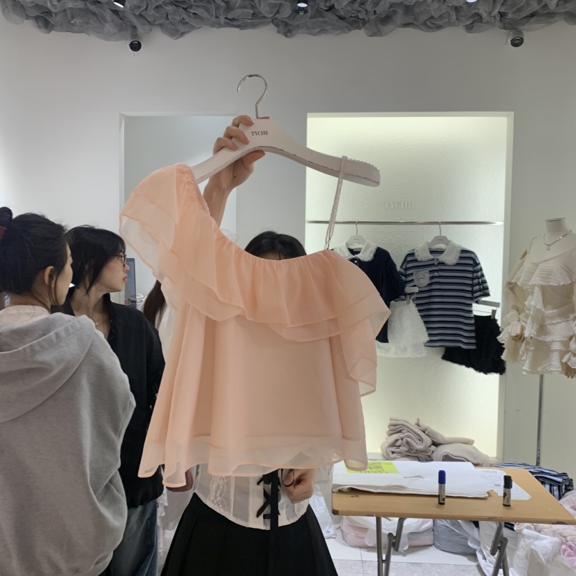 TYCHE韓國直郵女裝新款人氣時尚職業26春夏休閑襯衫蕾絲衫TYCHE襯衫/蕾絲衫圖色2