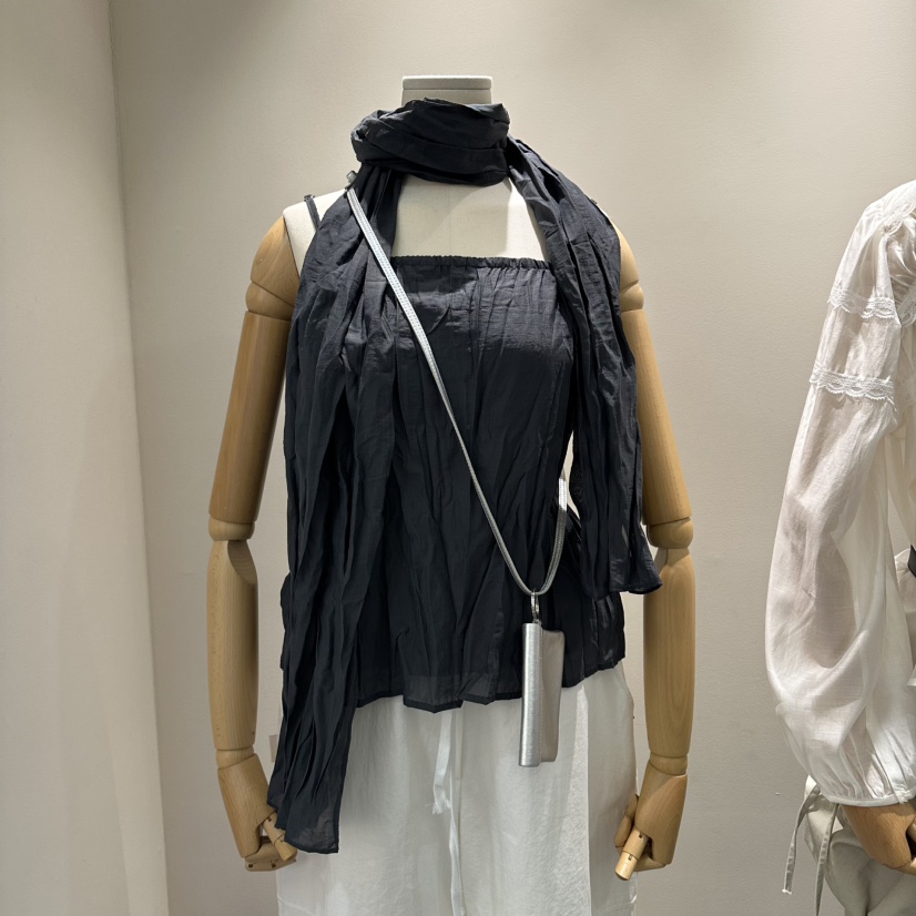 SOF韓國直郵女士新品人氣時尚熱賣推薦休閑吊帶背心褶皺圍巾SOF吊帶/背心圖色3