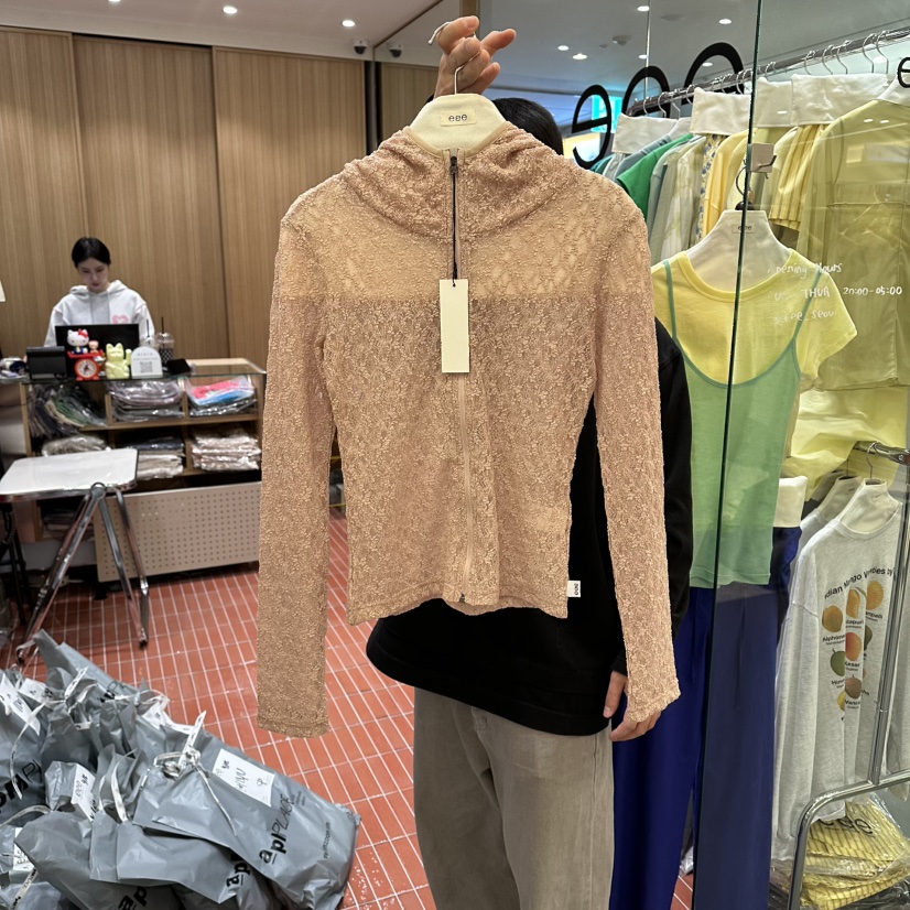 EEE韓國直郵女裝新款休閑職業熱賣推薦襯衫蕾絲衫拉鏈連帽衫EEE襯衫/蕾絲衫圖色2