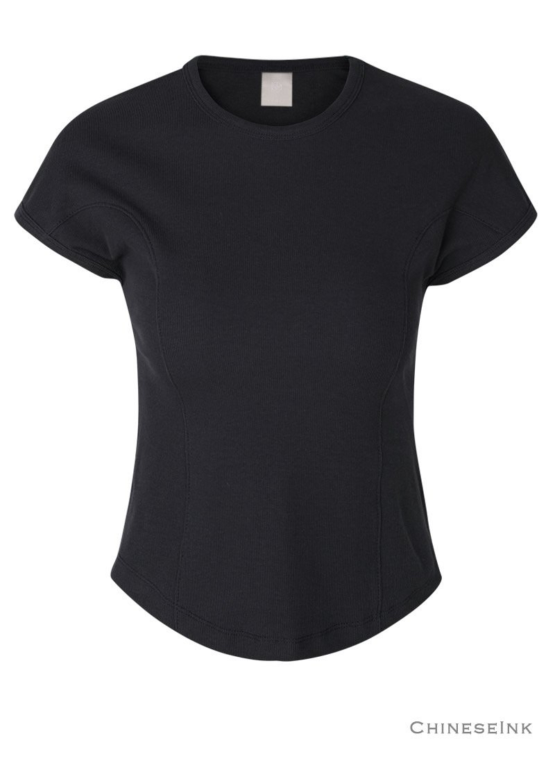 GLOW AND NYMPH韓國直郵實拍女裝新款熱賣26春夏休閑T恤GLOW AND NYMPHT恤圖色2木炭色