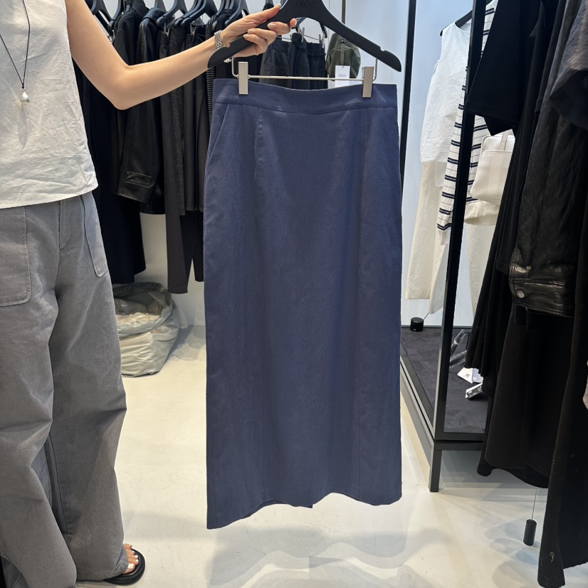 OSOO韓國直郵女裝新品26春夏熱賣時尚人氣職業休閑長裙亞麻OSOO長裙圖色2