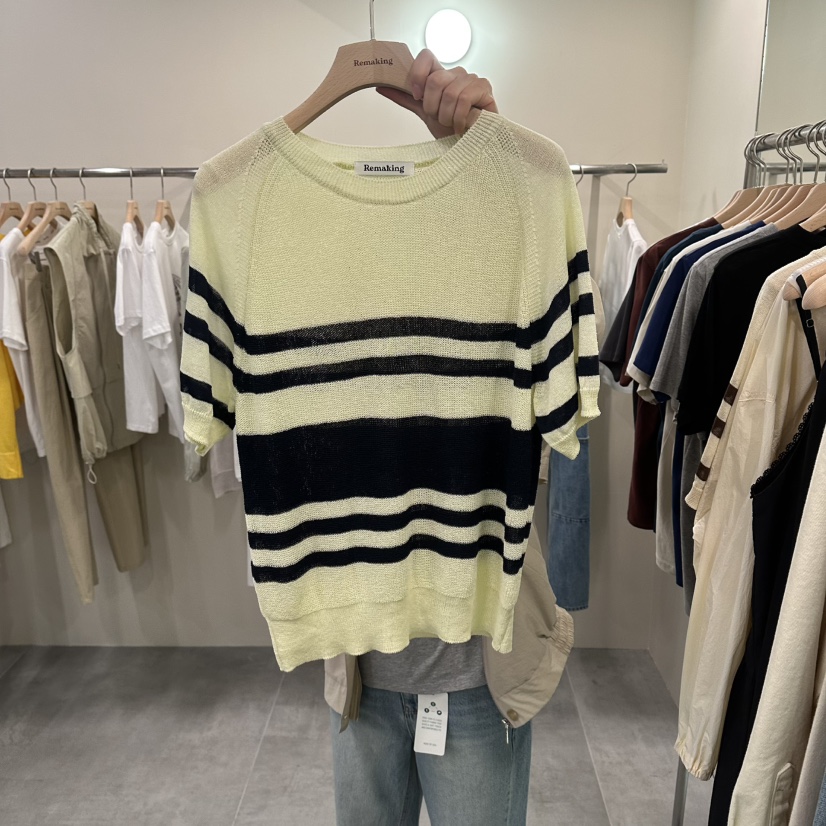 URBANSTORY/REMAKING韓國東大門代購女士新款推薦針織衫插肩撞色Remaking/URBANSTORY針織衫圖色3