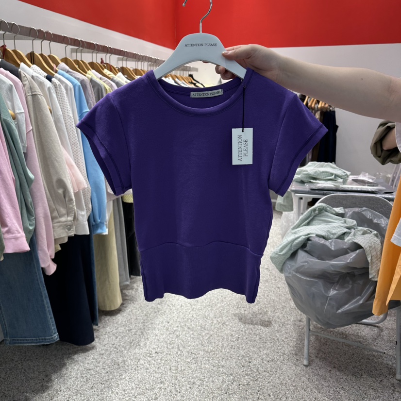 ATPZ韓國東大門直郵女士新款休閑推薦職業T恤不含項鏈修身ATTENTION PLEAEST恤圖色3