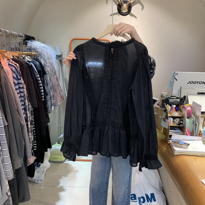 BLACKFRIDAY韓國直郵女士新款26春夏人氣推薦時尚襯衫蕾絲衫BLACK FRIDAY襯衫/蕾絲衫圖色2