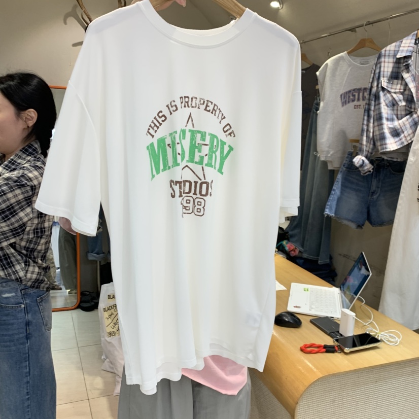 BLACKFRIDAY韓國直郵實拍女裝新款職業26春夏休閑人氣T恤BLACK FRIDAYT恤圖色1