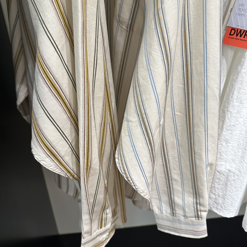 FRENCH DOOR韓國直郵女士新品熱賣26春夏襯衫蕾絲衫亞麻條紋FRENCH DOOR襯衫/蕾絲衫