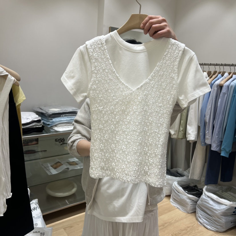 HAUS-A韓國直郵實拍女裝新款人氣26春夏吊帶背心不含內搭蕾絲HAUSWOMEN吊帶/背心圖色1