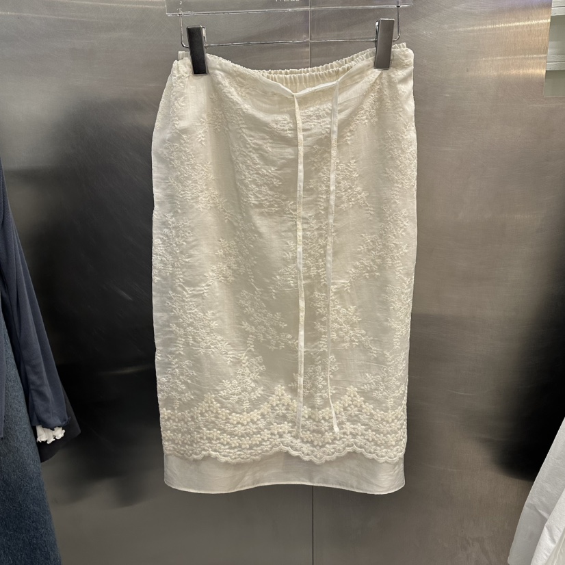 PAVEL韓國代購女士新款26春夏職業推薦休閑半身裙中短裙透視PAVEL半身裙/中短裙圖色1