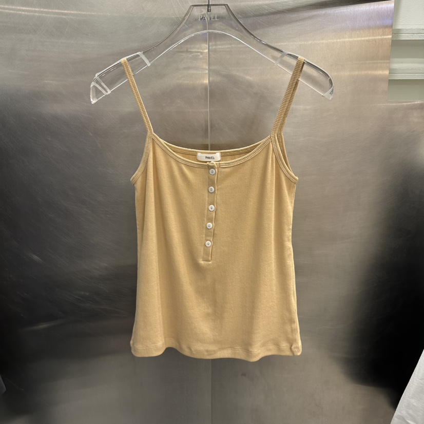 PAVEL韓國東大門代購女裝新款推薦26春夏吊帶背心紐扣背心PAVEL吊帶/背心圖色4