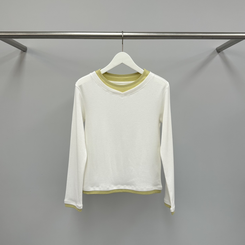 WATER/RIVER韓國代購女士新品休閑26春夏人氣時尚長袖T恤WATER/RIVER長袖T恤圖色1