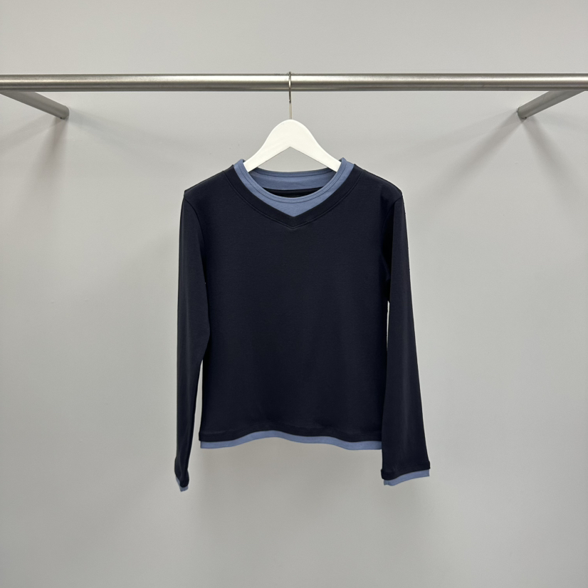 WATER/RIVER韓國代購女士新品休閑26春夏人氣時尚長袖T恤WATER/RIVER長袖T恤圖色3