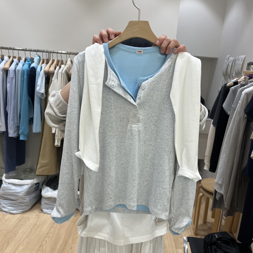 HAUS-A韓國東大門代購女士新款推薦時尚26春夏熱賣長袖T恤HAUSWOMEN長袖T恤