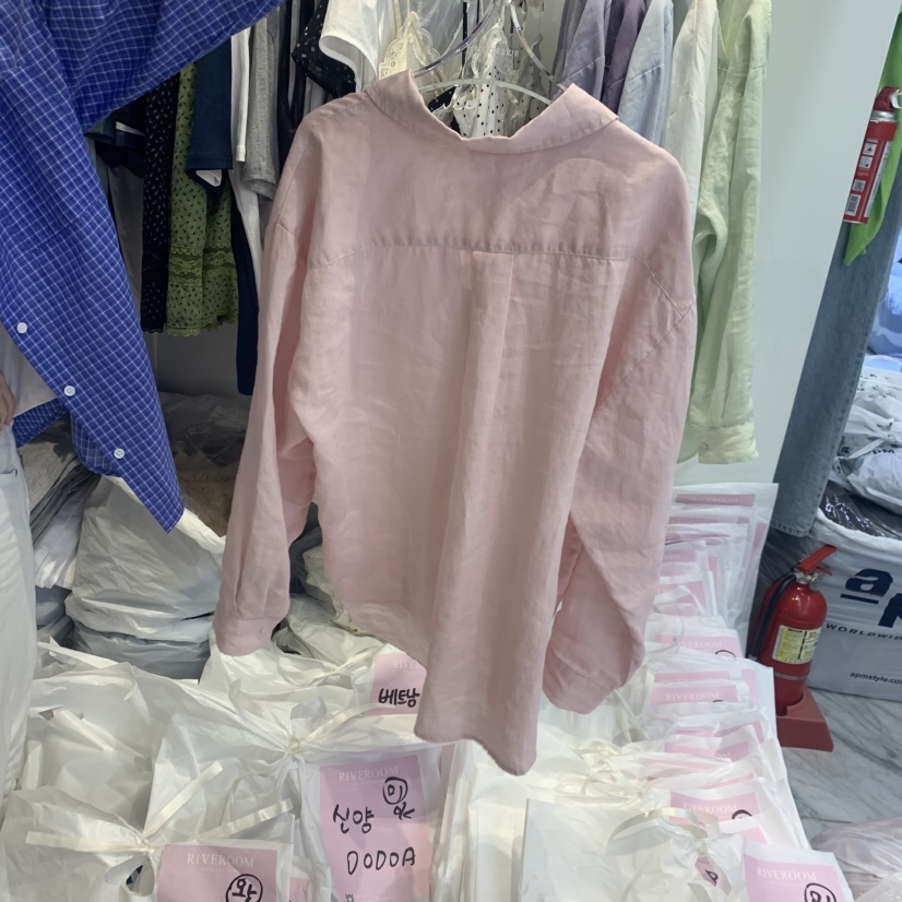 RIVEROOM韓國東大門代購女士新品人氣熱賣襯衫蕾絲衫亞麻布RIVEROOM襯衫/蕾絲衫