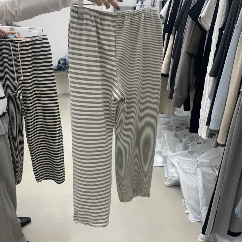 STAINLESS韓國東大門直郵女士新款時尚26春夏人氣休閑褲條紋STAINLESS休閑褲