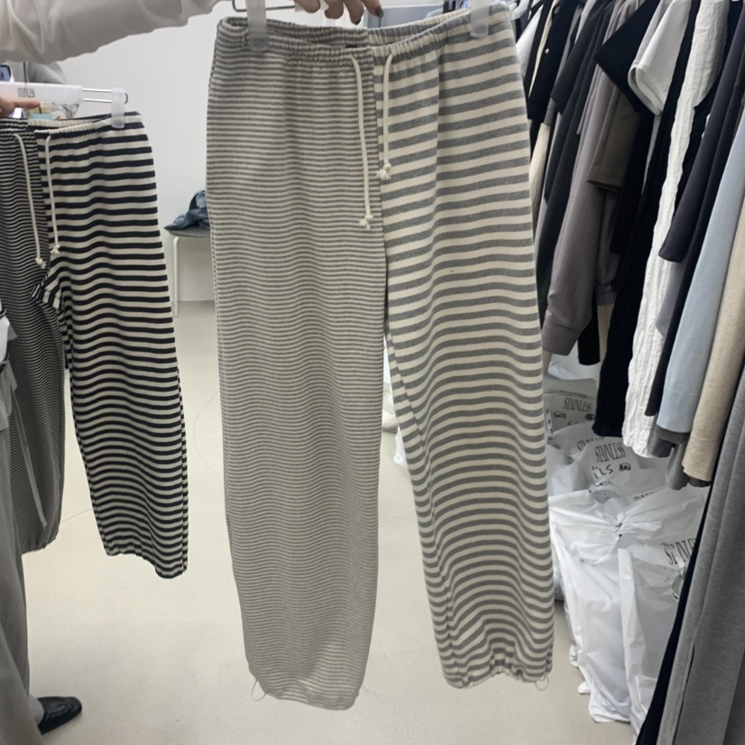 STAINLESS韓國東大門直郵女士新款時尚26春夏人氣休閑褲條紋STAINLESS休閑褲圖色1