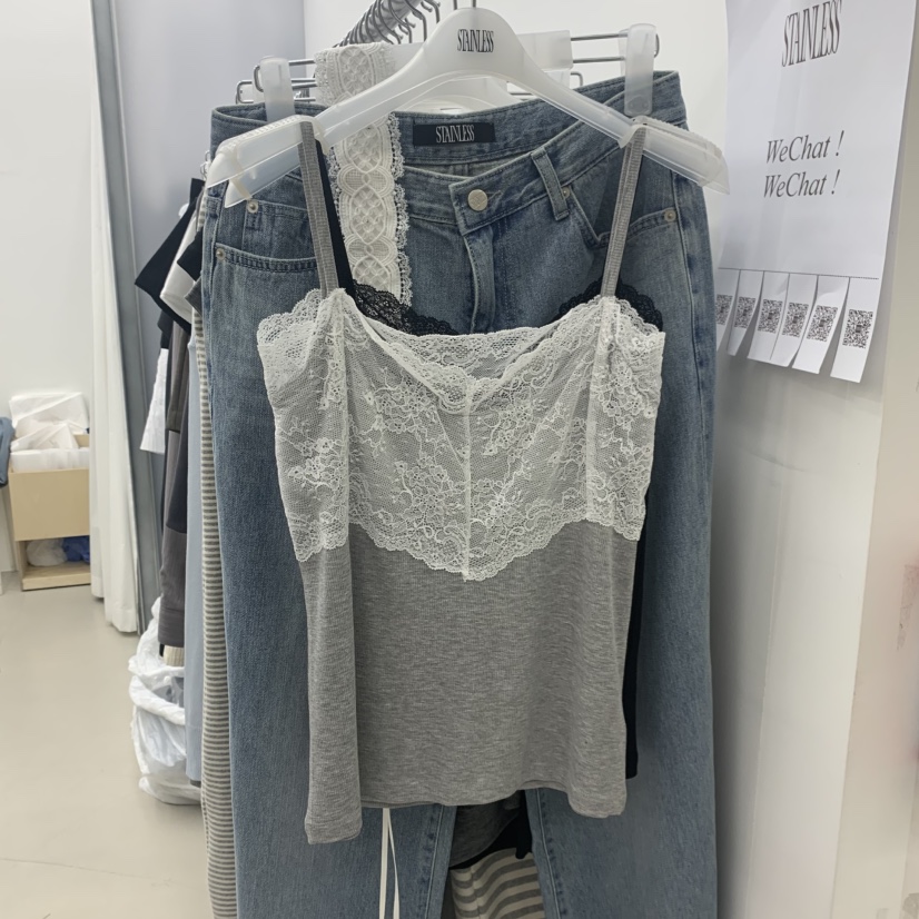 STAINLESS韓國東大門直郵女士新品時尚推薦人氣吊帶背心蕾絲STAINLESS吊帶/背心圖色1