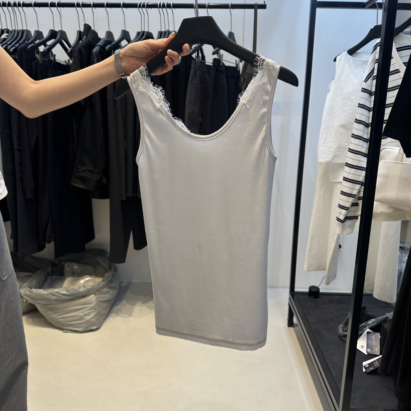 OSOO韓國直郵女士新款休閑人氣時尚職業吊帶背心蕾絲羅紋OSOO吊帶/背心