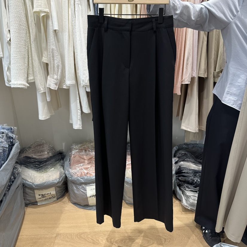 aube nunt韓國直郵實拍女裝新品時尚推薦休閑職業休閑褲aube nunt休閑褲圖色2黑色